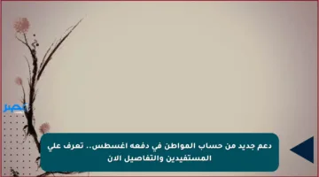 دعم جديد من حساب المواطن في دفعة أغسطس.. تعرف على المستفيدين والتفاصيل الآن